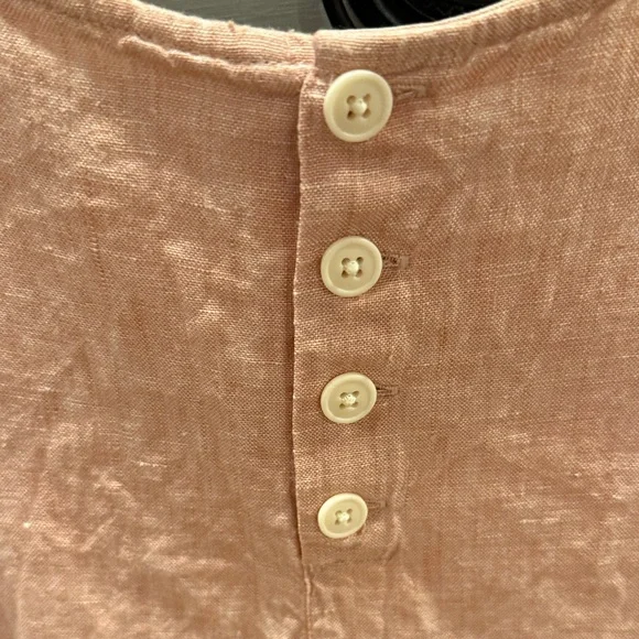 J.Crew Button-back pink linen shift dress & cotton denim dress - Picture 6 of 9